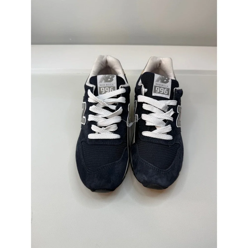New Balance 996 Made USA Navy Blue Suede Mesh Sneakers Youth 6 Womens 7.5 New